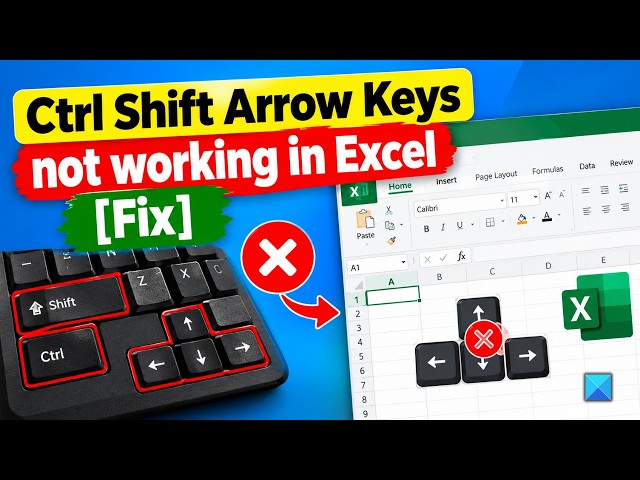 Video thumbnail for Ctrl Shift Arrow Keys not working in Excel [Fix]