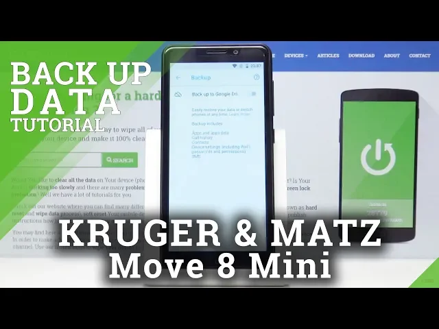 Video thumbnail for How to Turn On Backup in KRUGER & MATZ Move 8 Mini - Google Backup Enabled