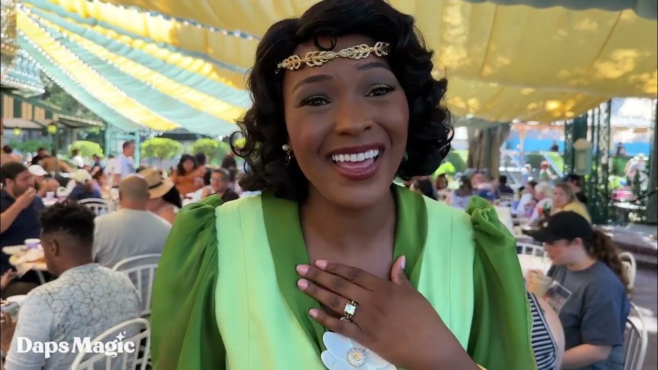 'Video thumbnail for Tiana at Tiana's Palace at Disneyland on Its Opening Weekend 4K'