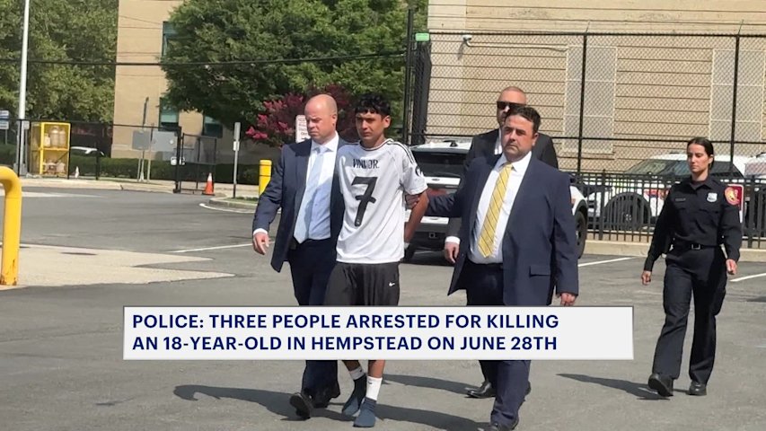 Video thumbnail for Three arrested in Hempstead gang killing of 18-year-old