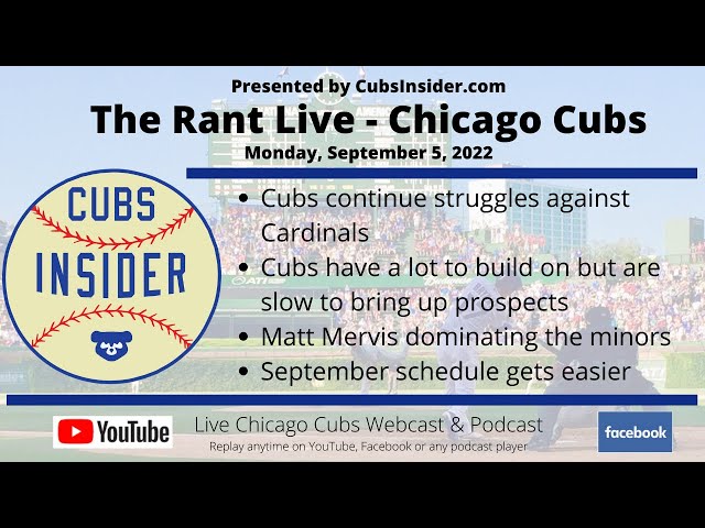Video thumbnail for The Rant Live (9/25/22): A Lot to Build On, Being Cautious with Prospects, Mervis Dominating