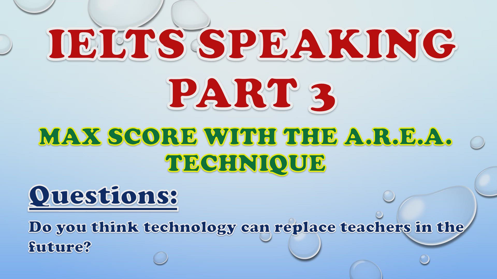 'Video thumbnail for Do you think technology can replace teachers in the future? - IELTS Speaking Part 3'