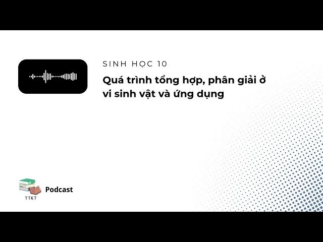 Video thumbnail for Bài 19. Quá trình tổng hợp - phân giải ở vi sinh vật và ứng dụng - Sinh học 10 | eLearn Podcast
