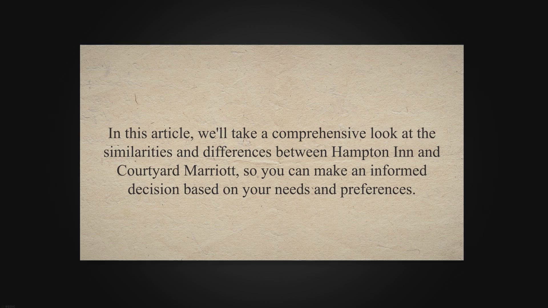 Video thumbnail for Hampton Inn vs Courtyard Marriott: A Comprehensive Comparison of Room Amenities, Dining Options, and Price