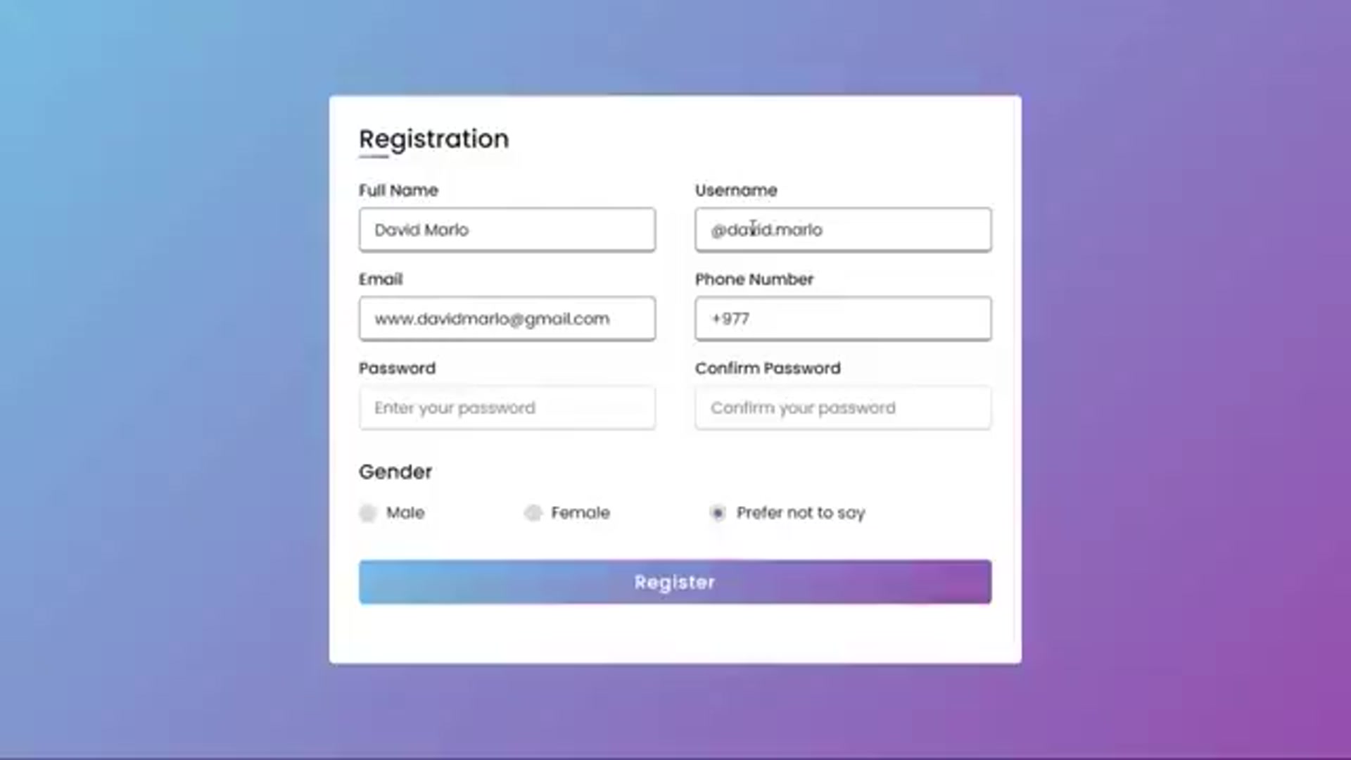 'Video thumbnail for Form using HTML & CSS'