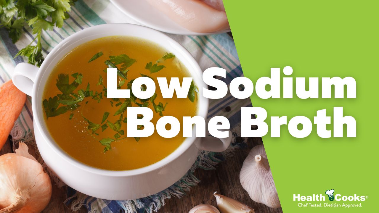 Video thumbnail for 🥣 Low Sodium Bone Broth Recipe | Homemade, Heart-Healthy & Flavorful
