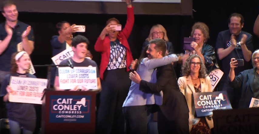 Video thumbnail for Former US Transportation Secretary Pete Buttigieg rallies for Cait Conley in Tarrytown