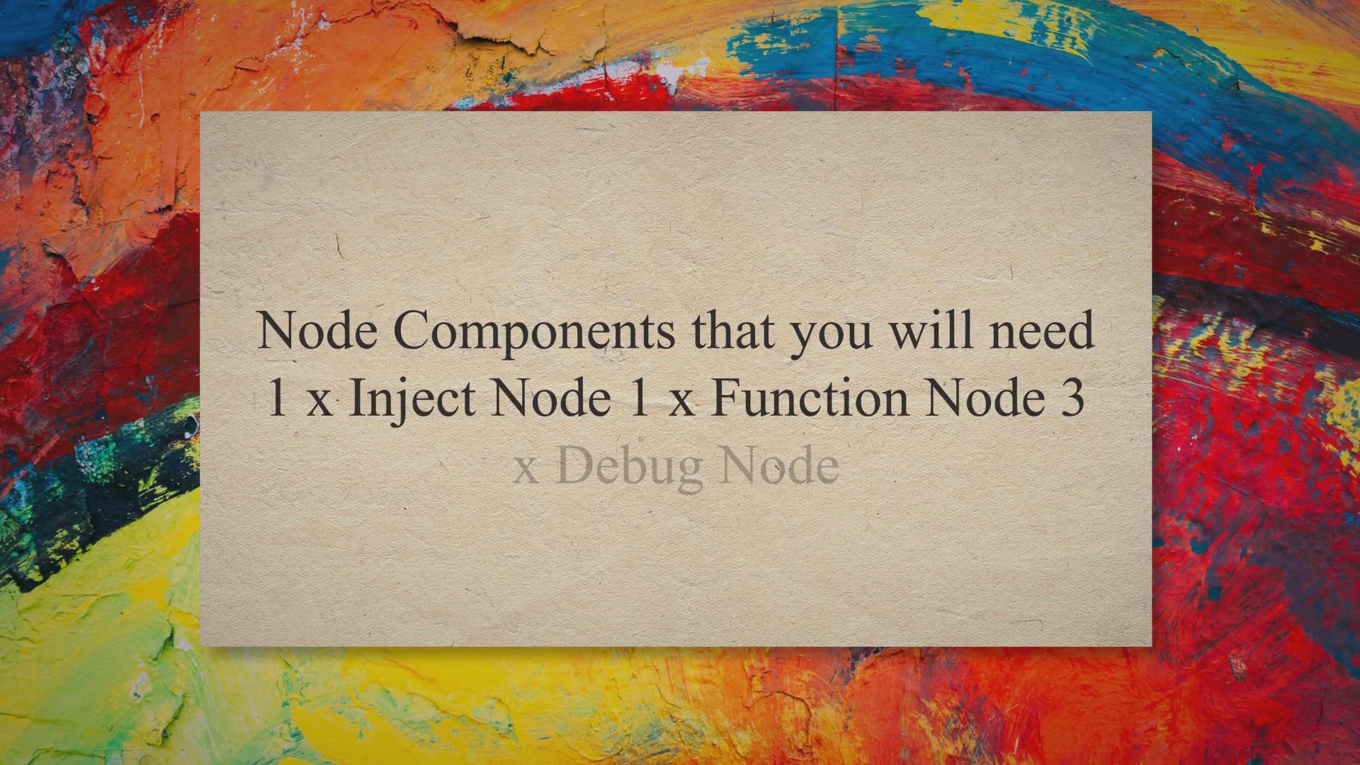 Video thumbnail for Multiple Output From Node Red Function