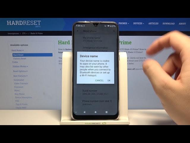 Video thumbnail for How to Rename Device in ZTE Blade 10 Prime – Change Smartphone Name
