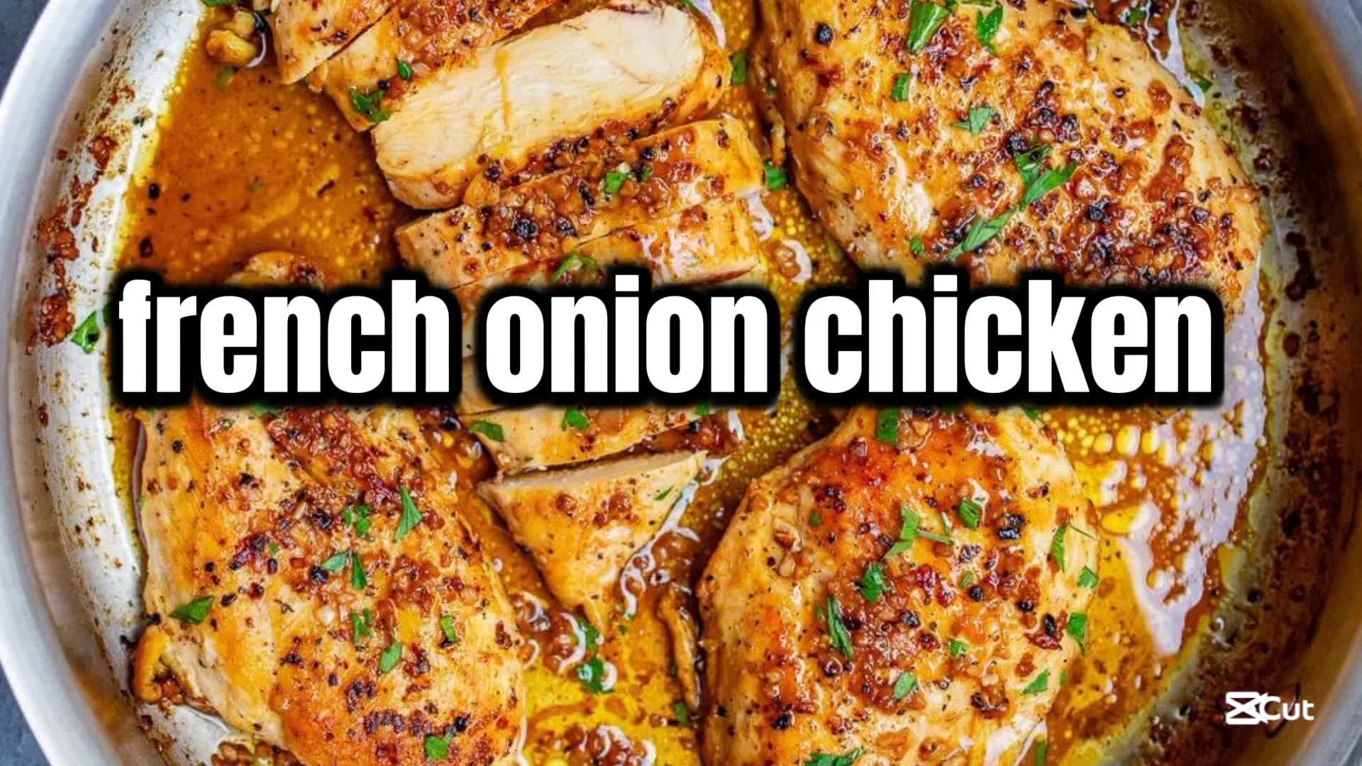 Video thumbnail for French onion chicken recipe