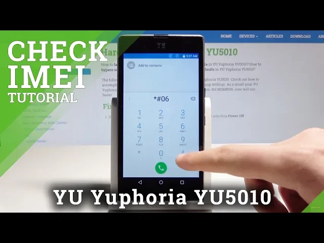 Video thumbnail for How to Check IMEI and Serial Number in YU Yuphoria YU5010