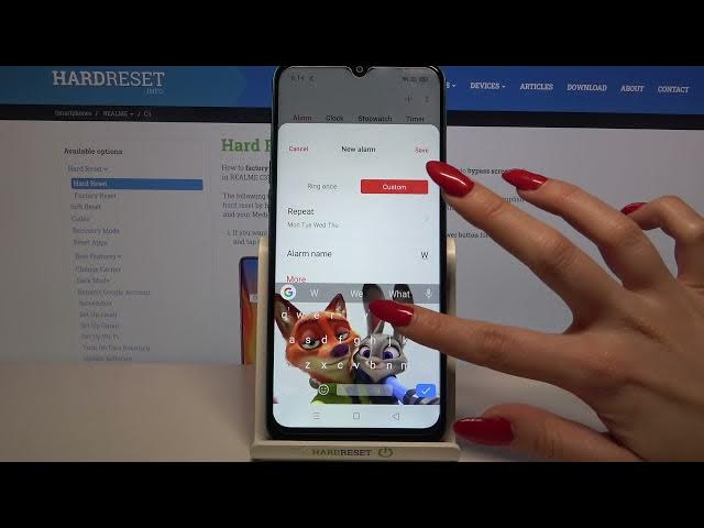 Video thumbnail for How to Set Alarm Clock in REALME C3 – Add Reminder