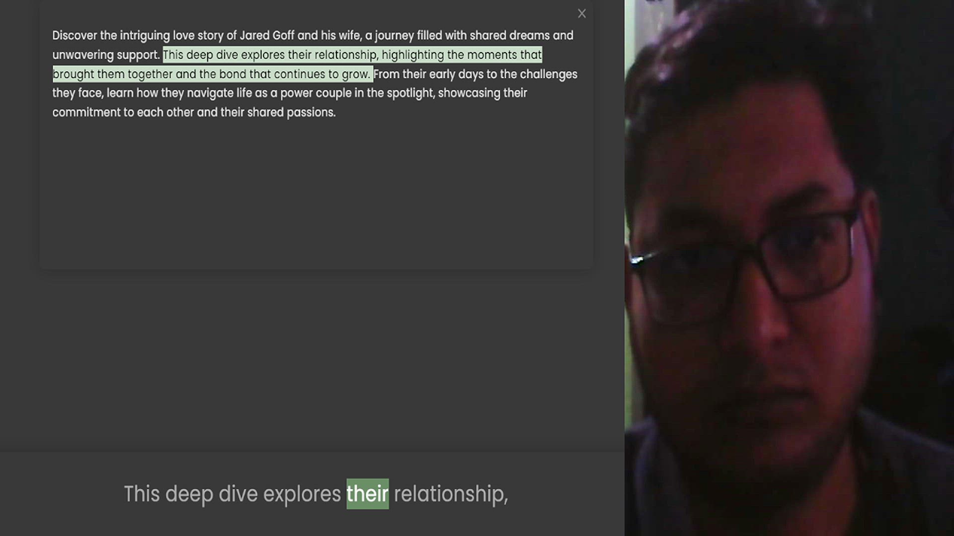 Video thumbnail for Discover the intriguing love story of Jared Goff and his wife, a journey filled with shared dreams and unwavering support. This deep dive explores their relationship, highlighting the moments that brought them together and the bond that c