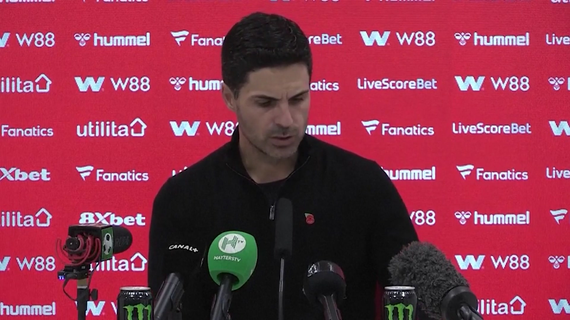 'Video thumbnail for 'It hurts’ Arteta after Arsenal’s winning streak ends at Sunderland'