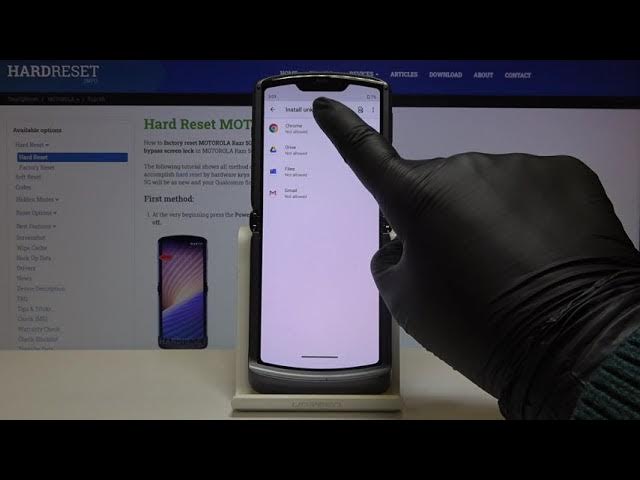 Video thumbnail for How to Allow Unknown Sources in MOTOROLA Razr 5G – Allow Installation