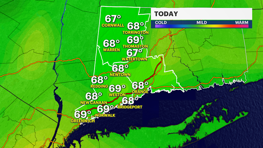 Video thumbnail for Sunny and milder today in Connecticut with warmer weather to end the week