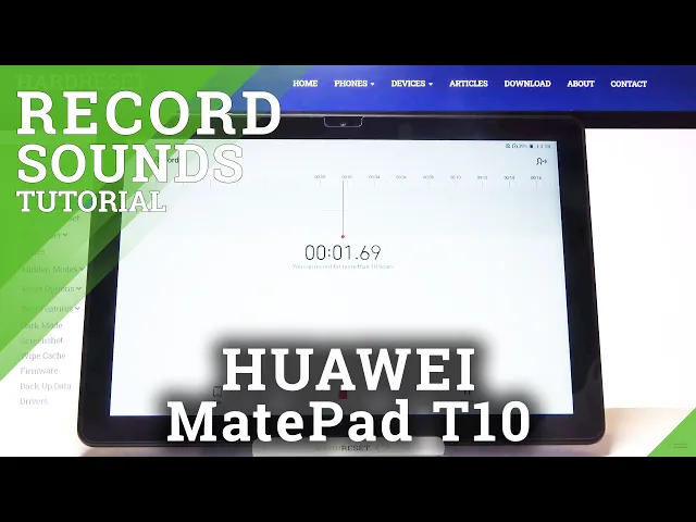Video thumbnail for How to Record Sounds on HUAWEI MatePad T10 – Sound Recorder