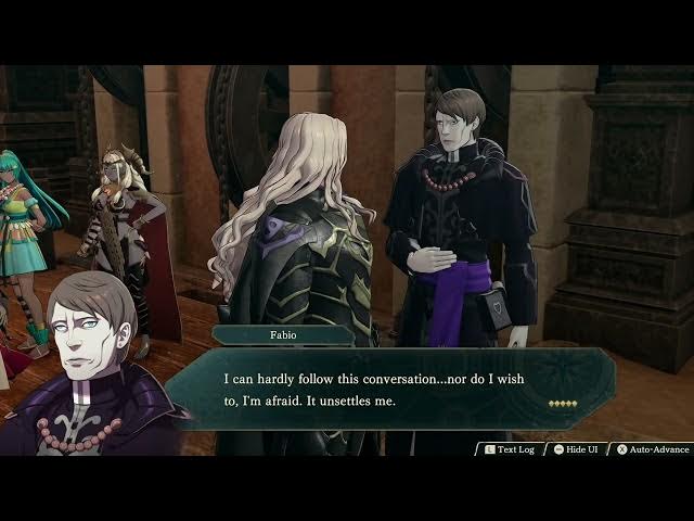 Video thumbnail for Fire Emblem: Fortune's Weave - 1 Theodora Path Ch 7: Theodora Meets Leda and Dietrich Cutscene