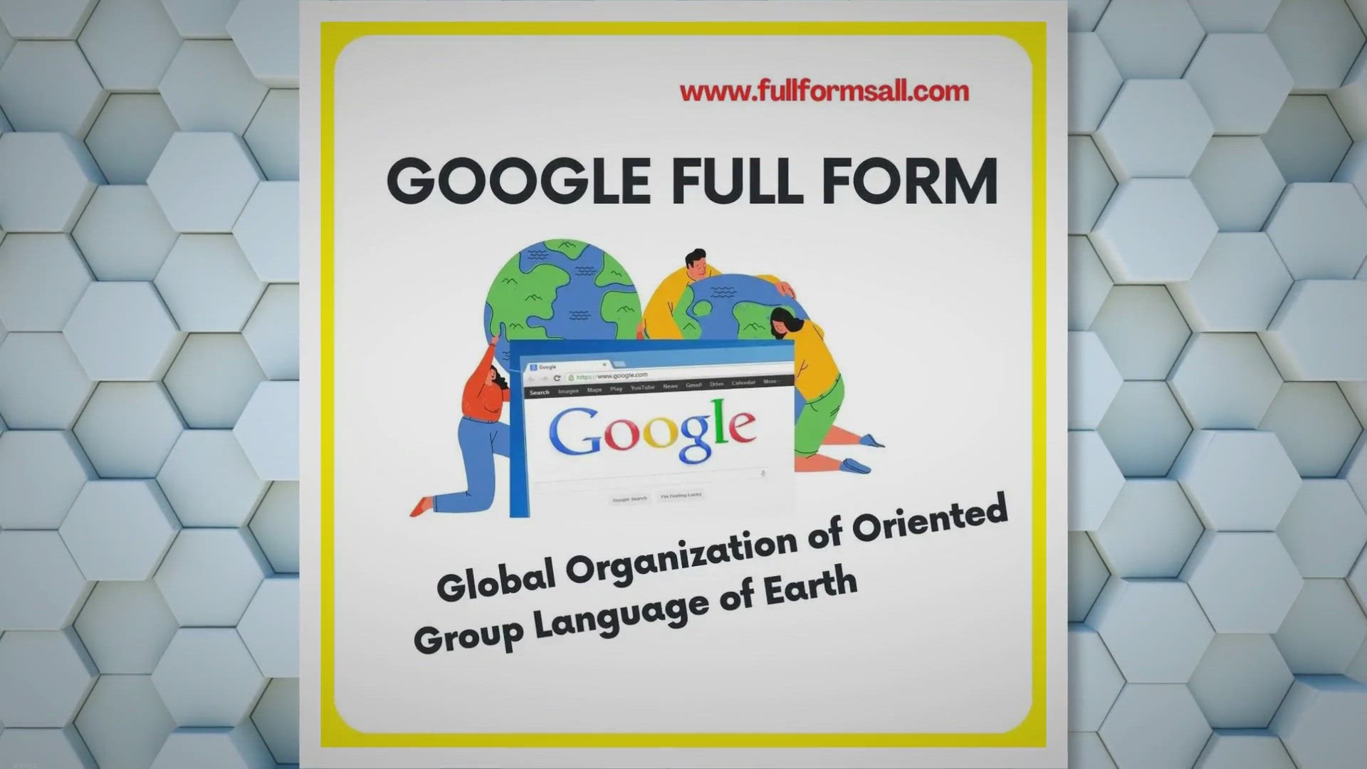 Video thumbnail for GOOGLE FULL FORM