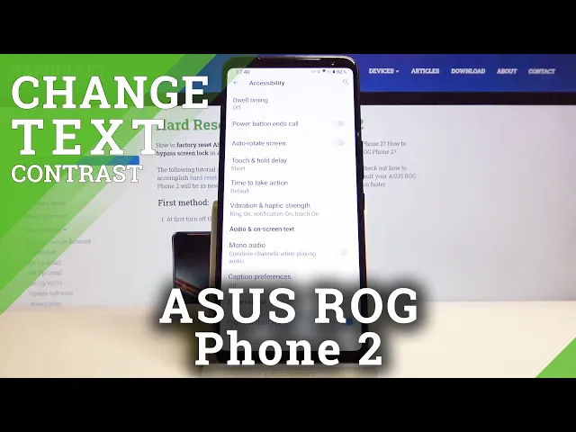 Video thumbnail for How to Enable Hight Contrast Text in Asus Rog Phone 2   – Change Contrast