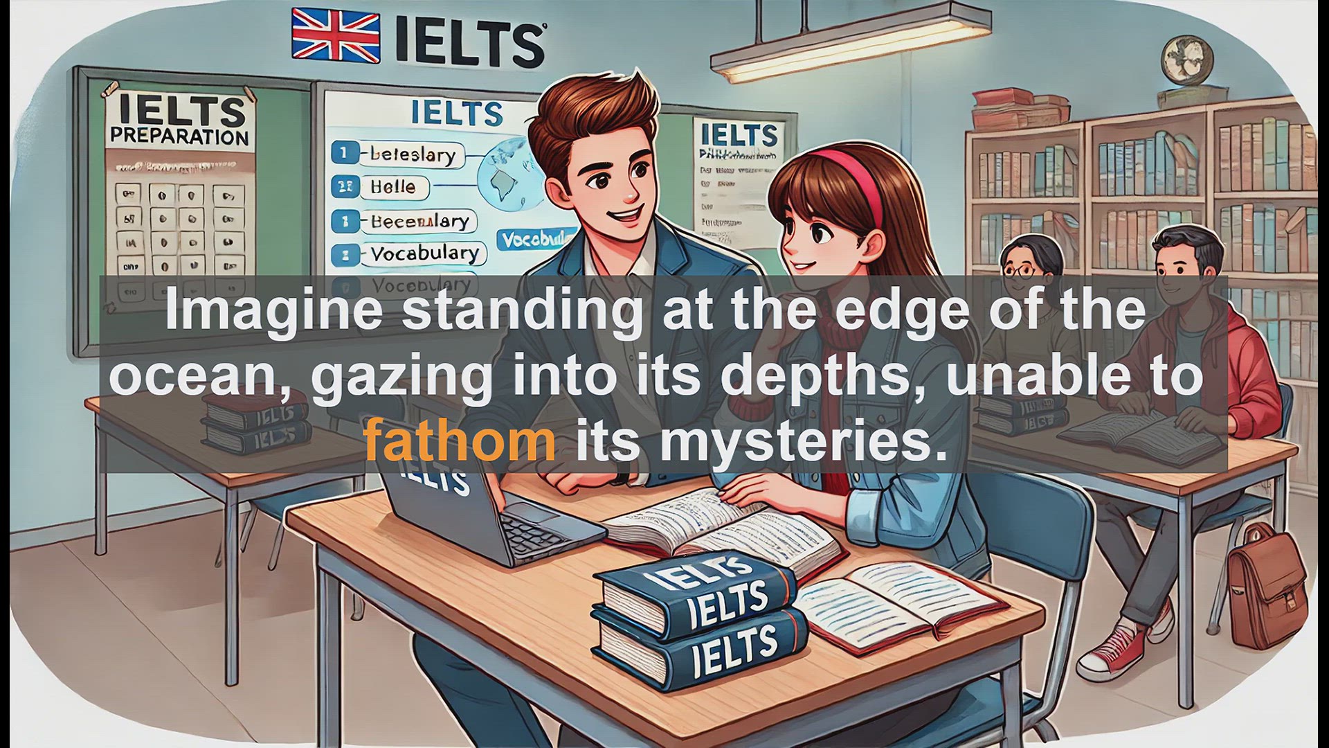 'Video thumbnail for 5000 Must Know IELTS 8.0 Vocabulary - Understanding 'Fathom': Diving into Its Meanings and Uses'