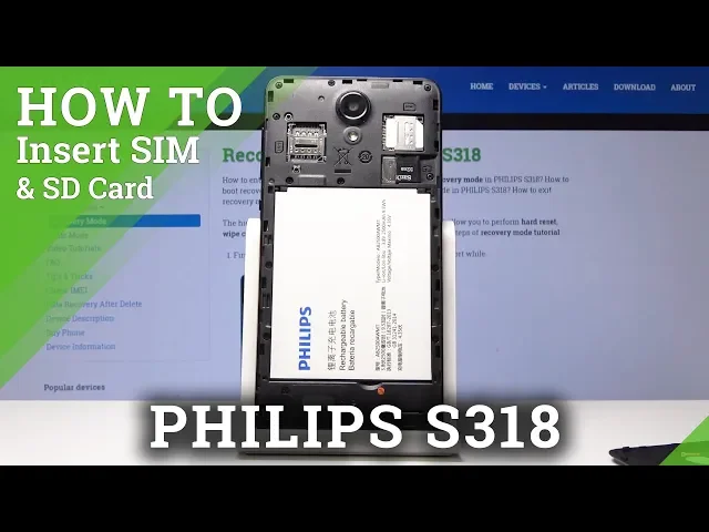 Video thumbnail for How to Install Micro SIM and SD Card in PHILIPS S318 - Insert SIM & SD