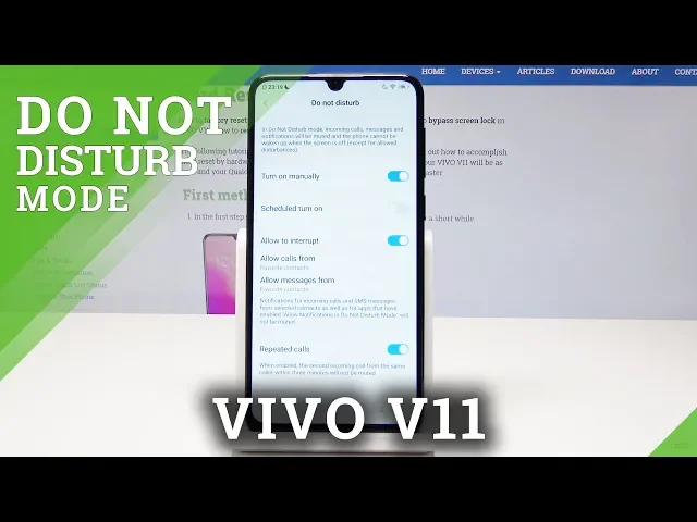 Video thumbnail for How to Enable Do Not Disturb in VIVO V11 - Block Sounds & Vibrations