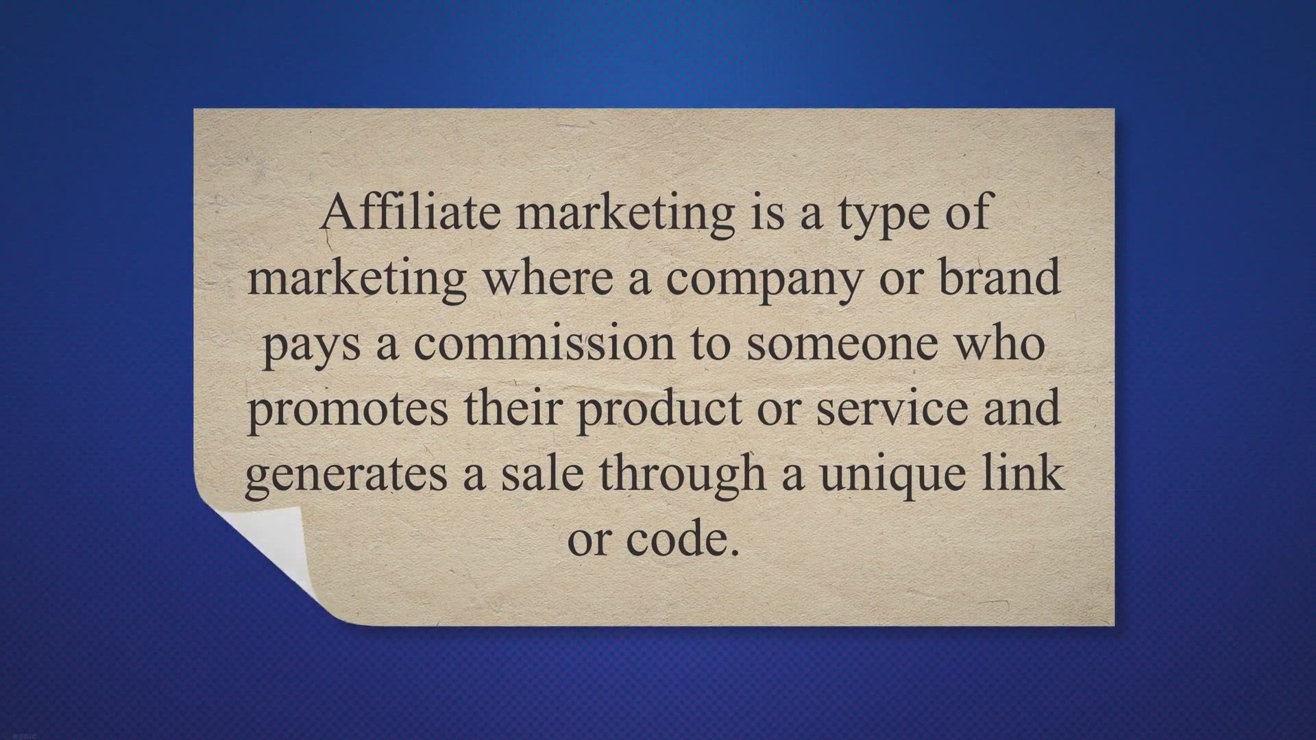 Video thumbnail for What is Affiliate Marketing?