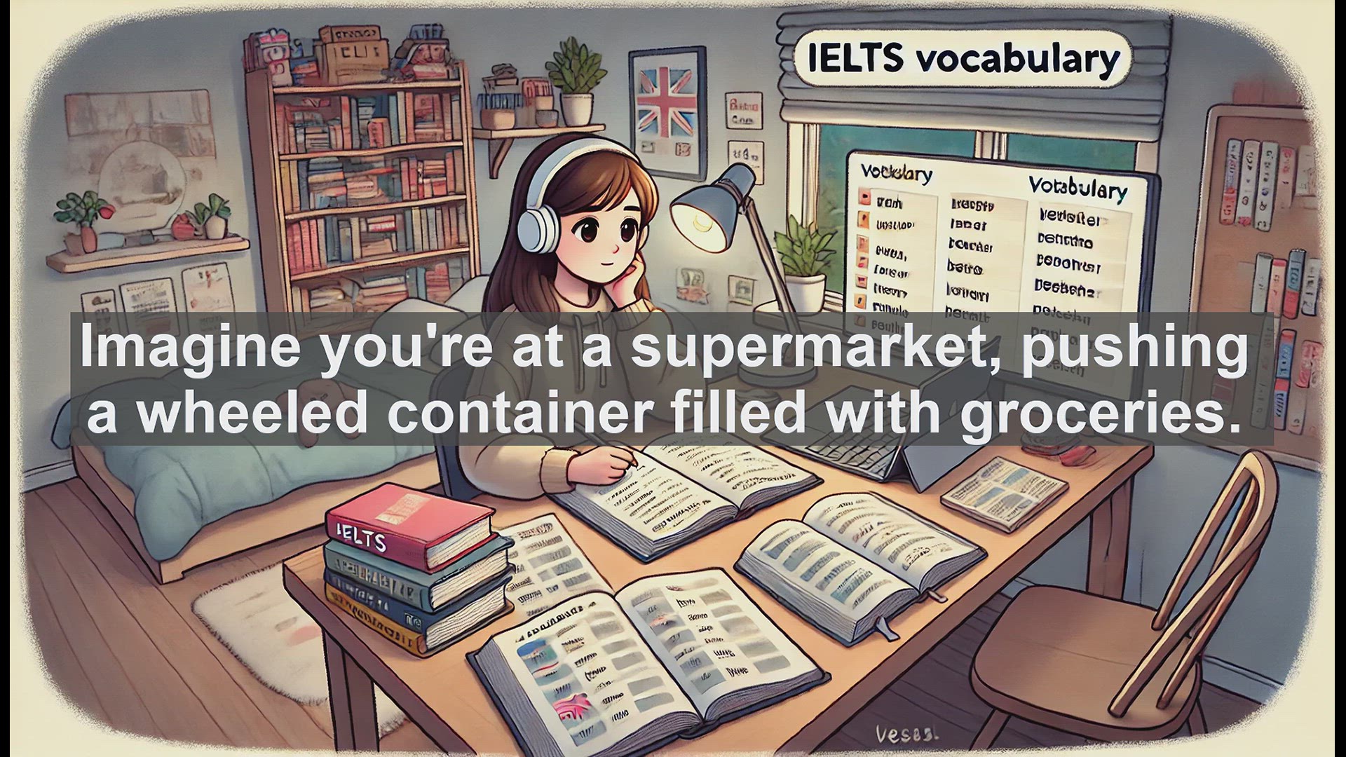 'Video thumbnail for 2500 Must Know IELTS 6.5 Vocabulary - Understanding 'Cart': Essential IELTS Vocabulary'