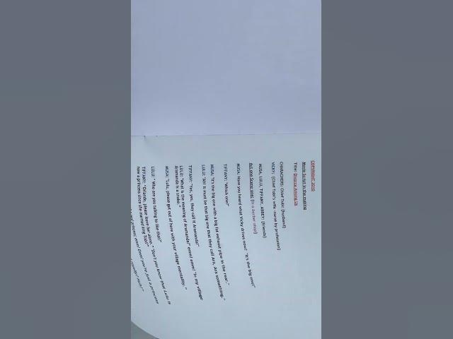 Video thumbnail for Mac Hermann's Published Script, take the form of A DIALOGUE #scripting