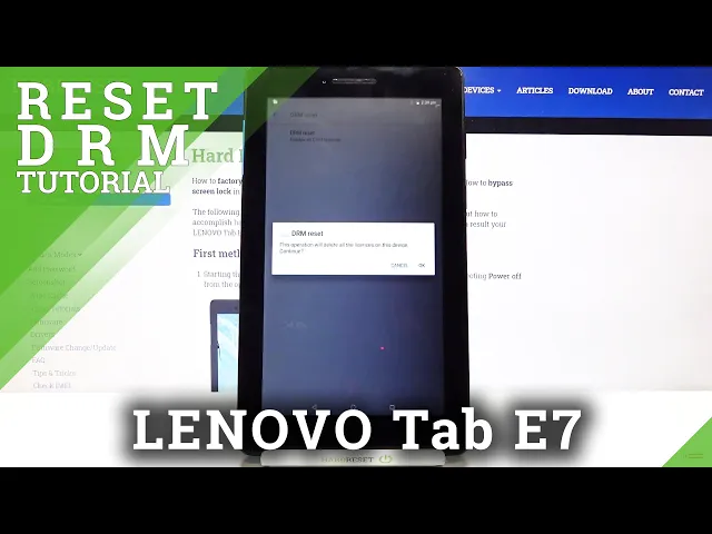 Video thumbnail for How to Reset DRM on LENOVO Tab E7 – Reset Digital Rights Management
