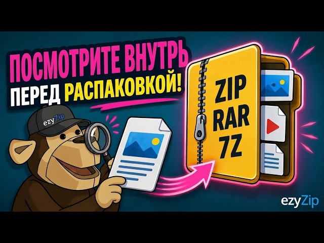 Video thumbnail for 📦 Просмотр файлов внутри ZIP, RAR и 7Z без извлечения