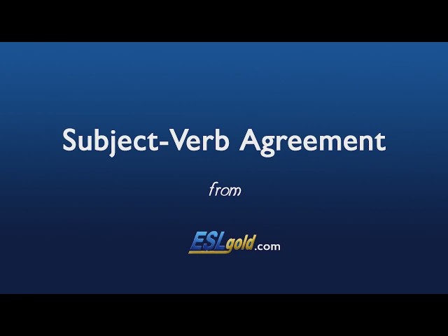 Video thumbnail for Free English Lessons: Subject Verb Agreement