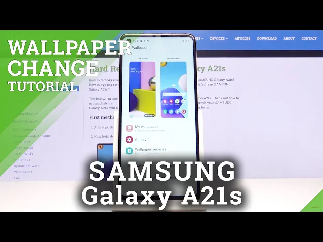 Video thumbnail for How to Change Wallpaper in SAMSUNG Galaxy A21s – Update Desktop
