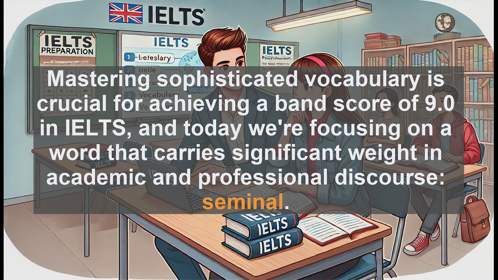 'Video thumbnail for 2000 Must Know IELTS 9.0 Vocabulary - Understanding 'Seminal': A Key Word for IELTS Success'