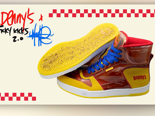 Video thumbnail for Denny’s serves up syrup-filled sneakers with return of ‘Sticky Kicks’