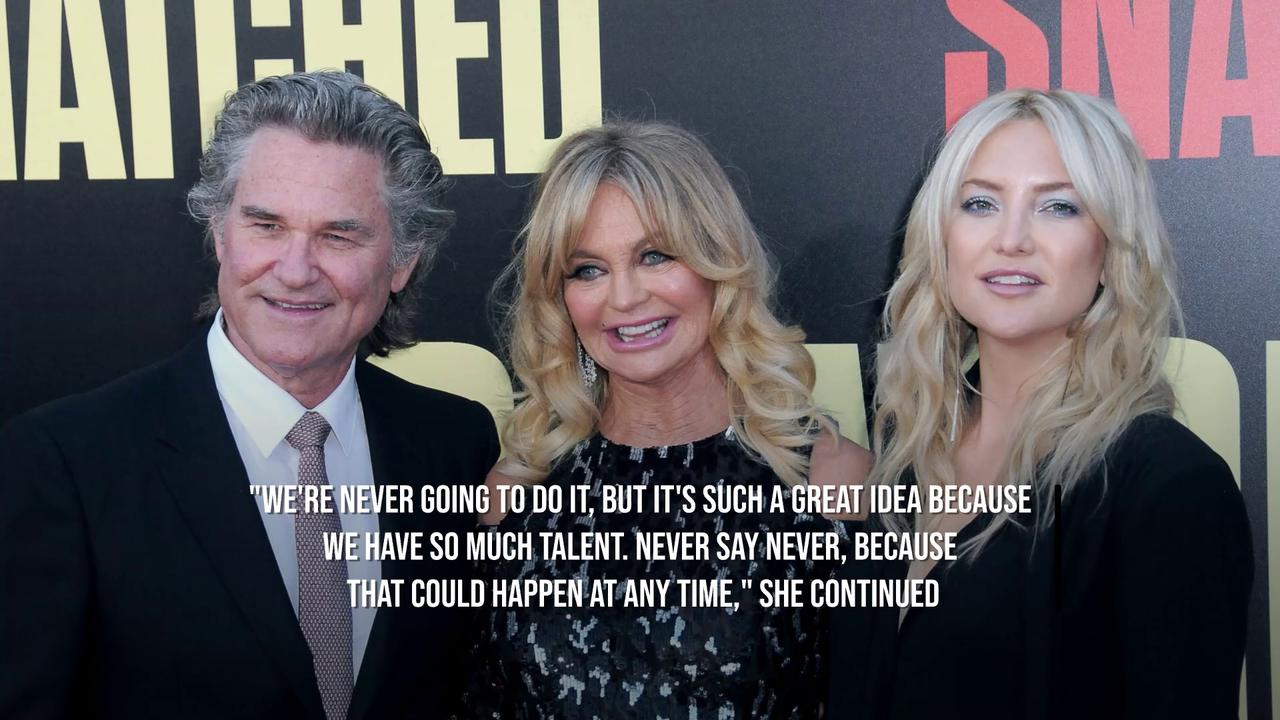 Video thumbnail for Goldie Hawn and Kate Hudson 'think a lot' about working together.