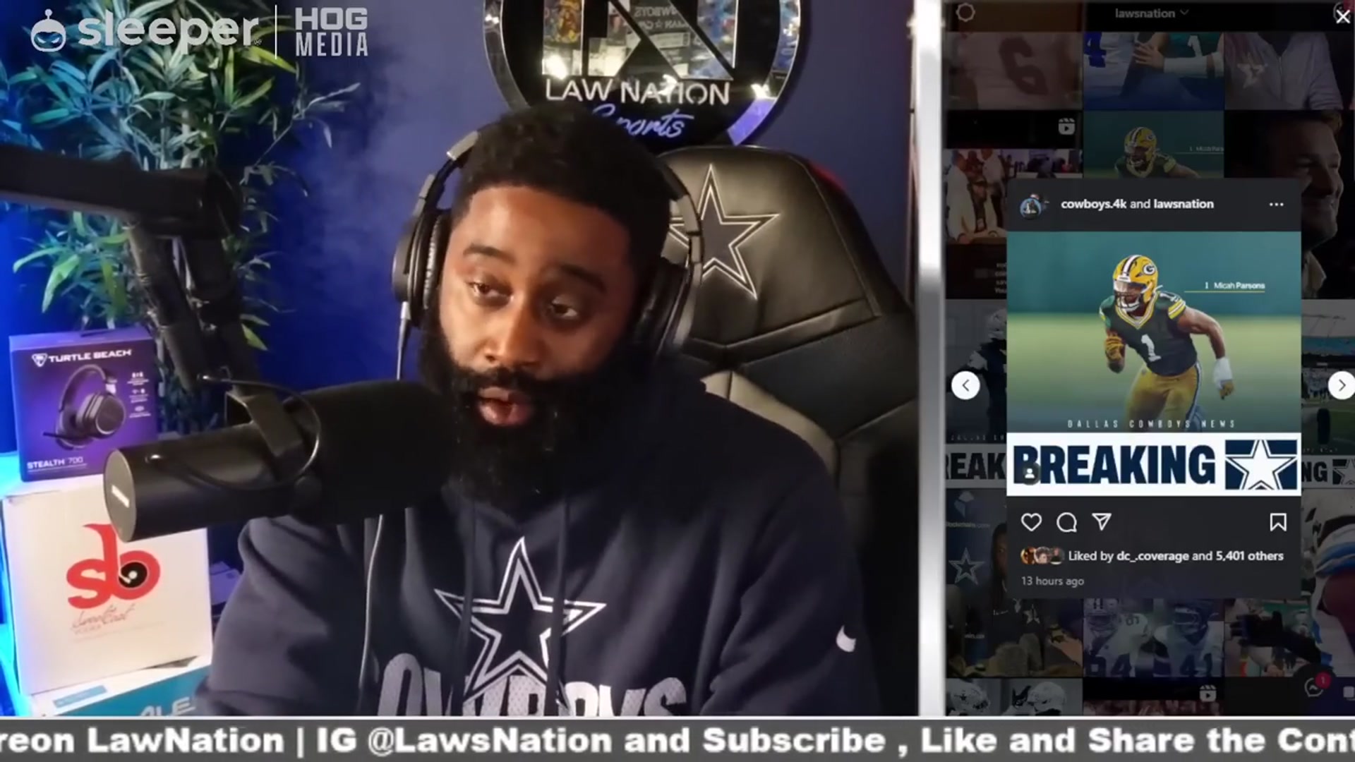 'Video thumbnail for law nation sports: cowboys dodge a bullet? packers' micah parsons back injury & trade cleared!'