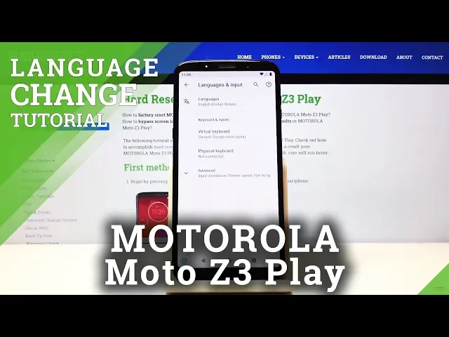 Video thumbnail for How to Change Language in MOTOROLA Moto Z3 Play – Find Dictionary