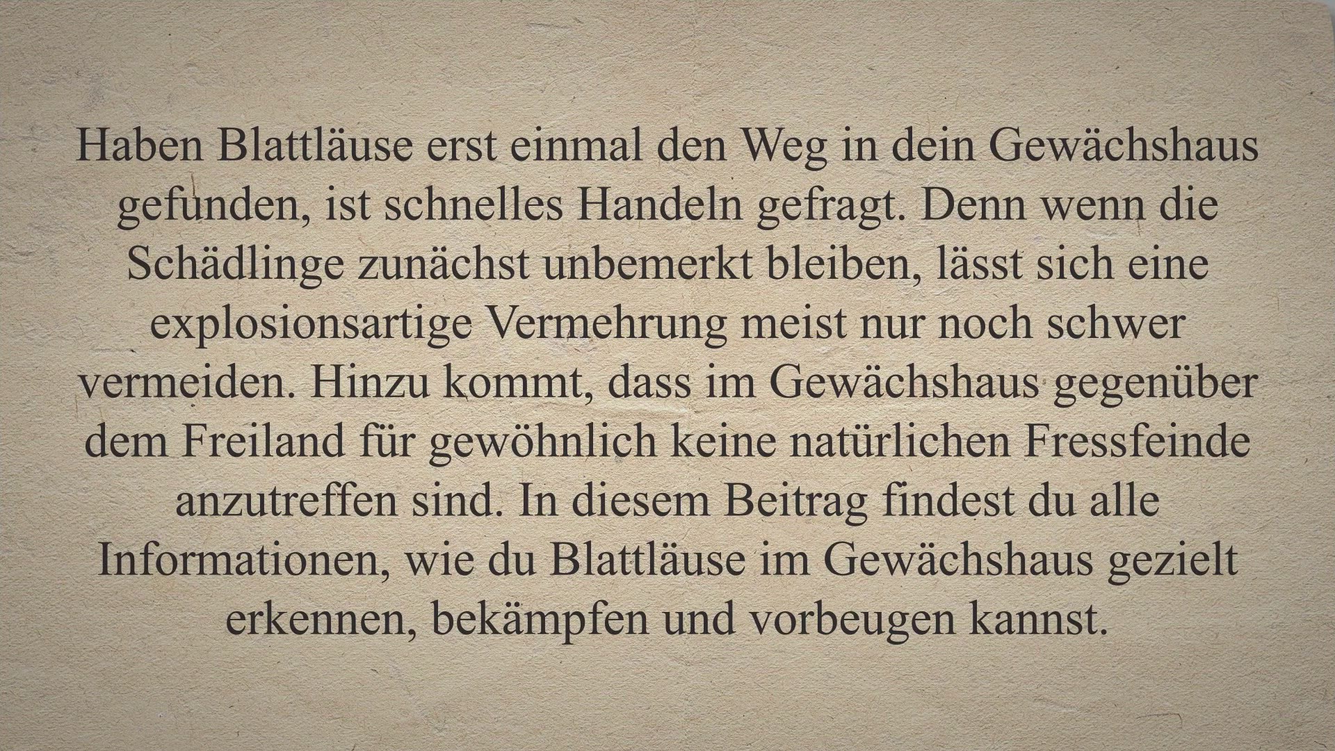 Video thumbnail for Blattläuse im Gewächshaus erkennen, bekämpfen und vorbeugen