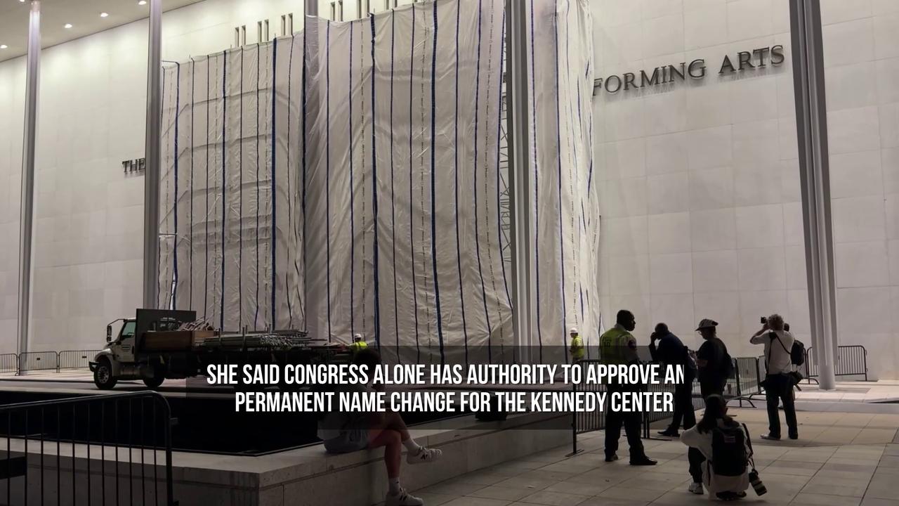 Video thumbnail for Kennedy Center Board Votes to Restore Trump's Name.