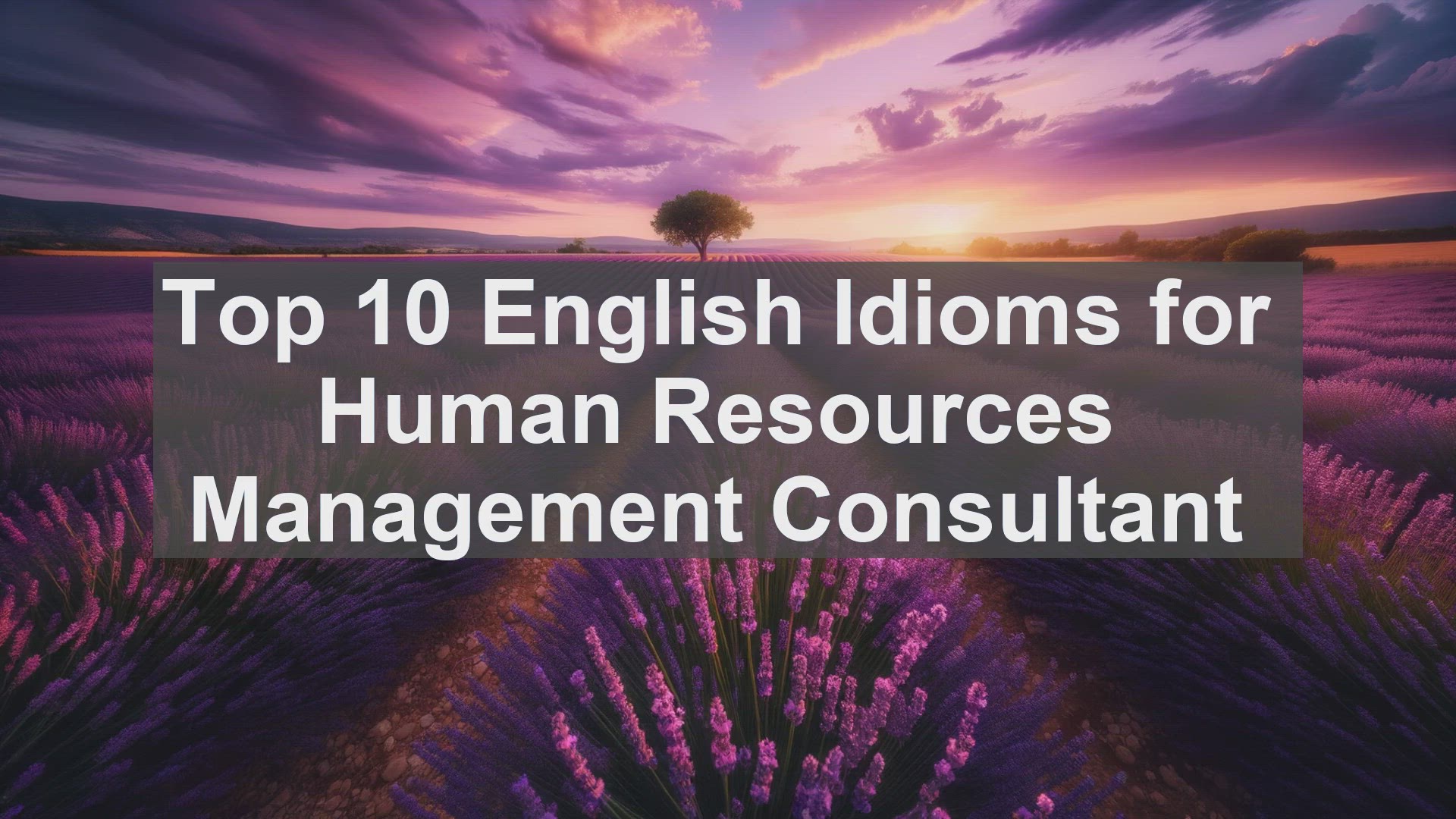 'Video thumbnail for Top 10 English Idioms for Human Resources Management Consultant'