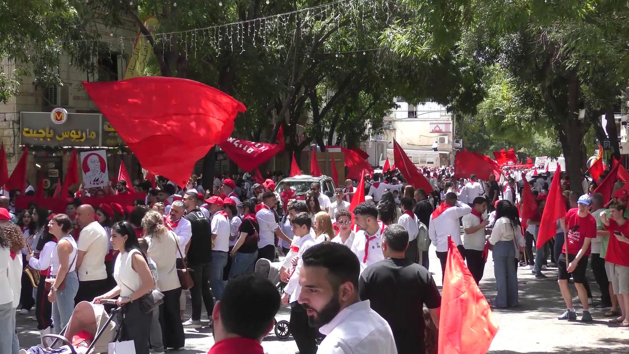Video thumbnail for Israel: Thousands March on May Day to Protest Wars, Inequality, Organized Crime, and Rising Living Costs.
