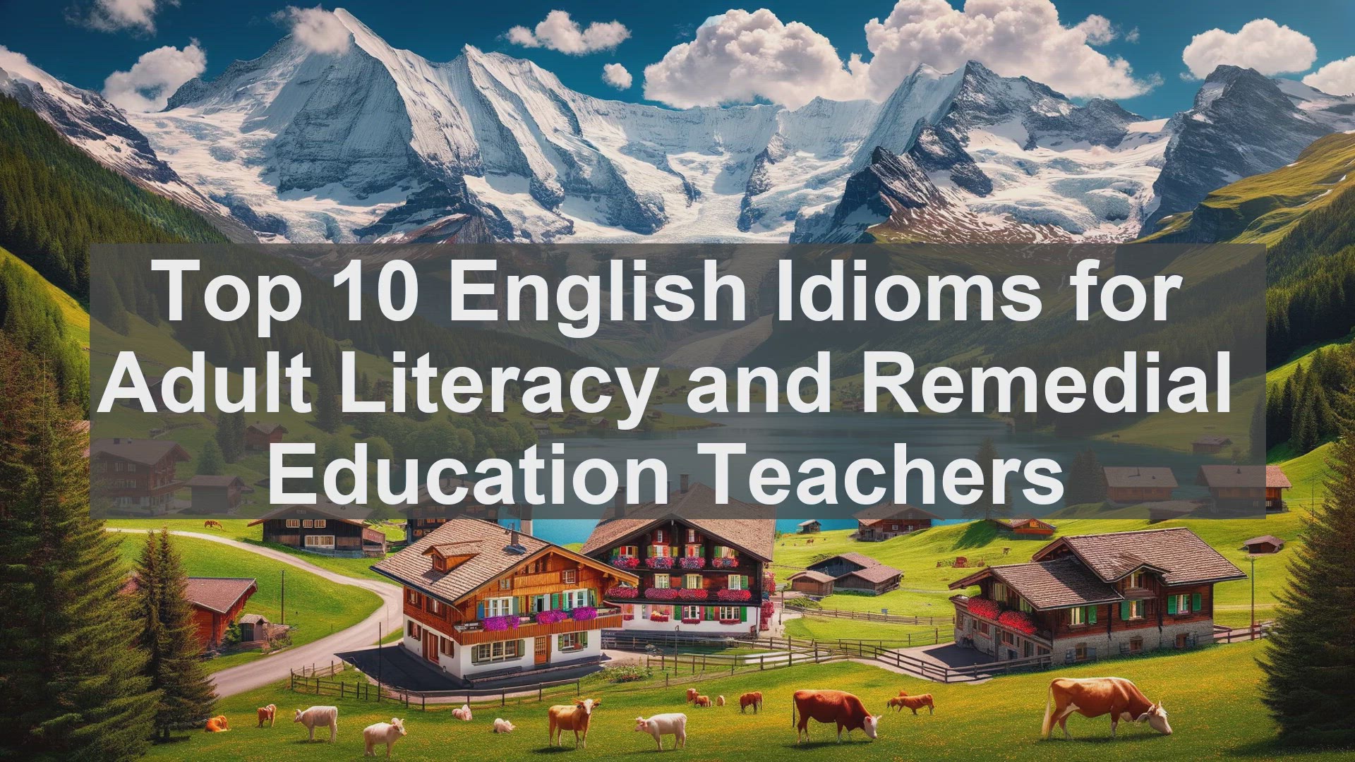 'Video thumbnail for Top 10 English Idioms for Adult Literacy and Remedial Education Teachers'