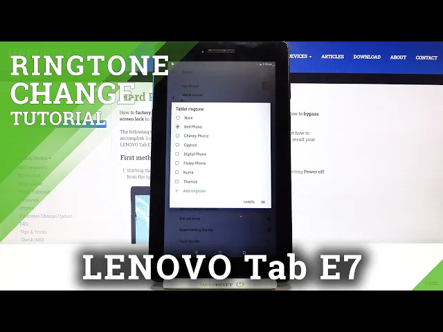 Video thumbnail for How to Change Ringtone on LENOVO Tab E7 – Set New Ringtone