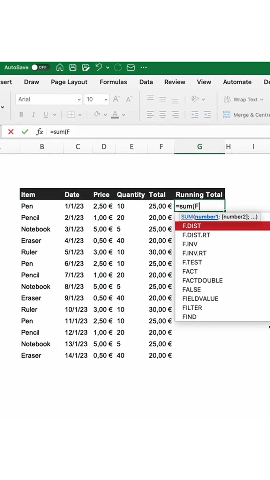 'Video thumbnail for Calculate running totals in #Excel'