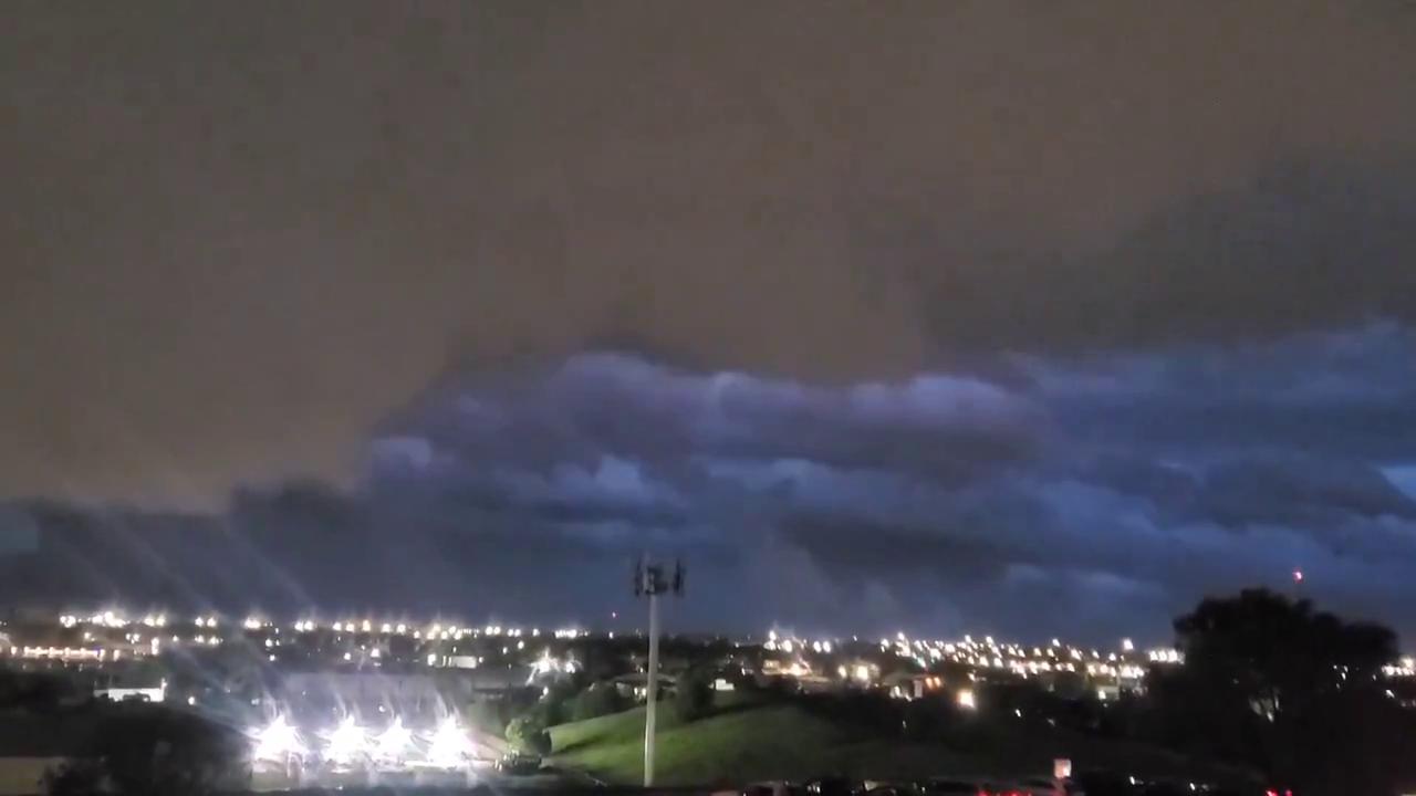 Video thumbnail for Canada: Lightning Flashes Illuminate Night Sky as Severe Storms Strike Southern Manitoba.