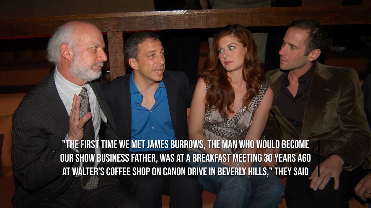 Video thumbnail for Will & Grace creators pay tribute at James Burrows funeral.
