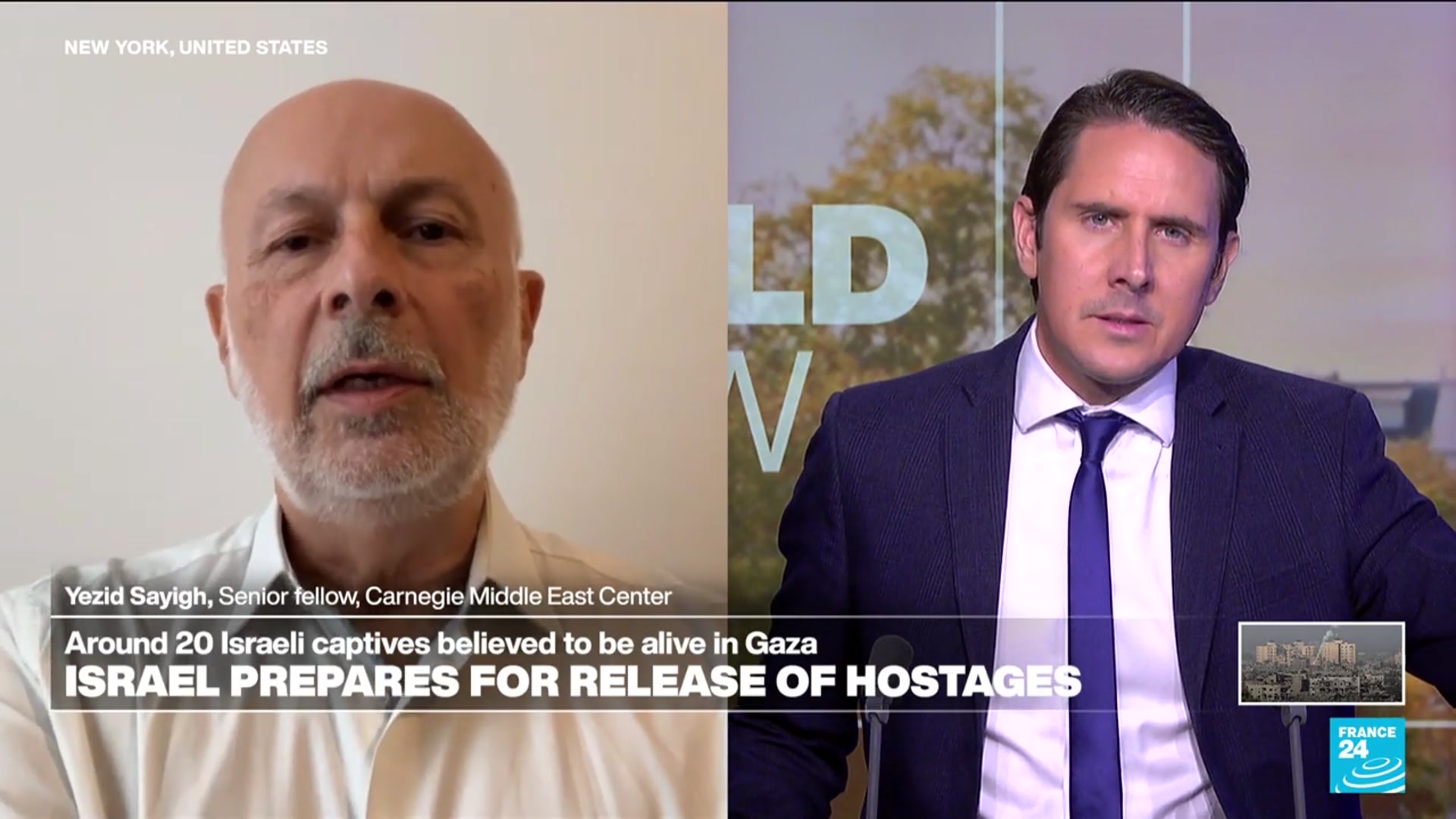 'Video thumbnail for 'Critical question': Will there be 'full-scale' UN aid for Gaza, 'deployment of int'l peacekeepers'?'