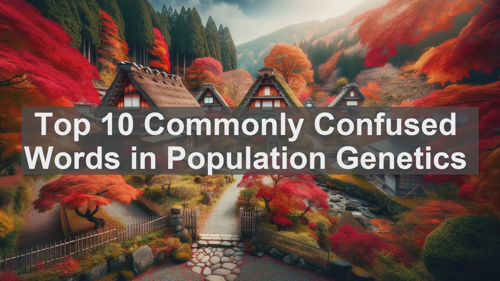 'Video thumbnail for Top 10 Commonly Confused Words in Population Genetics'